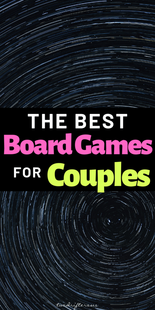 Pinterest social share image that says "The Best Board Games for Couples."
